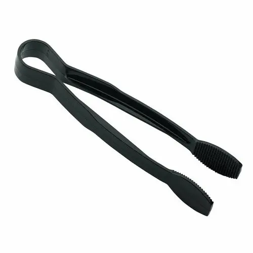 Cambro Tg9110 Lugano 9-Inch Black Flat-Grip Serving Tongs 1