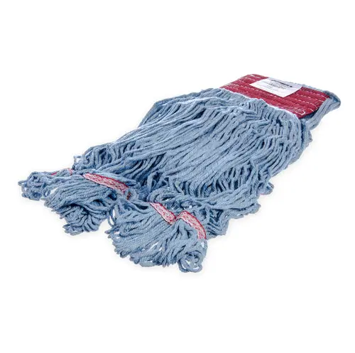 Carlisle Flo-Pac 369454B14 Large Blue Looped-End Wet Mop Head 1