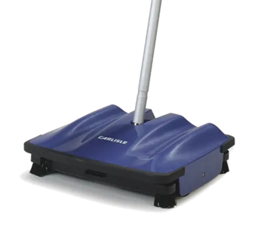 Carlisle Foodservice Duo-Sweeper Floor Sweeper – 9.5-Inch Multi-Surface, Blue 1
