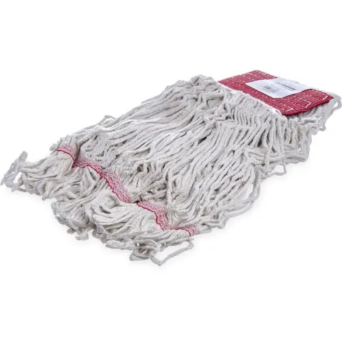 Cfs Brands Flo-Pac Large Red-Band Looped-End Cotton Wet Mop Head (369552B00) 1