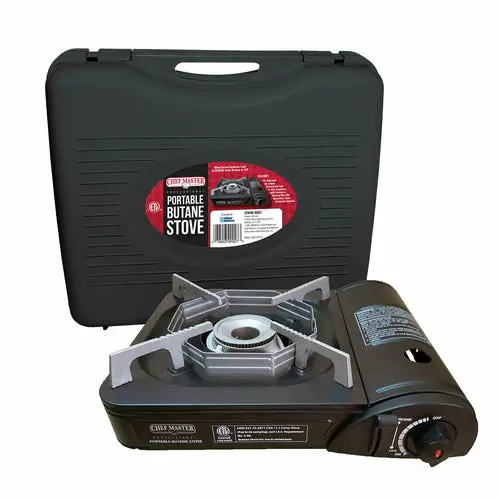 Chef Master 90027 Portable Butane Stove — Single-Burner Countertop Range With Wind Shield 1