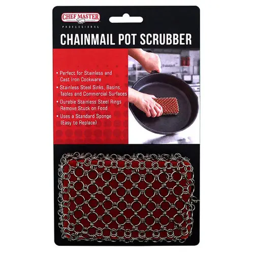 Chef Master 90236 Heavy-Duty Chainmail Pot Scrubber 1