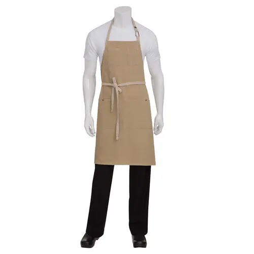 Chef Works Abcd056Nat0 Austin Natural Denim Bib Apron 1