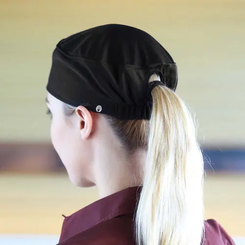 Chef Works All-Over Cool Vent Women'S Beanie Chef Hat – Black 1