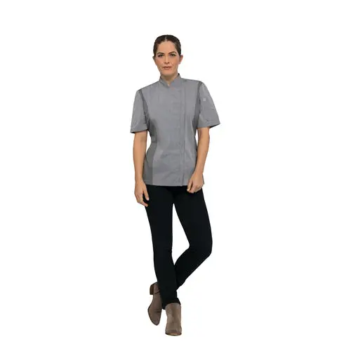 Chef Works Bcwsz006Grys Springfield Single-Breasted Chef Coat For Women 1