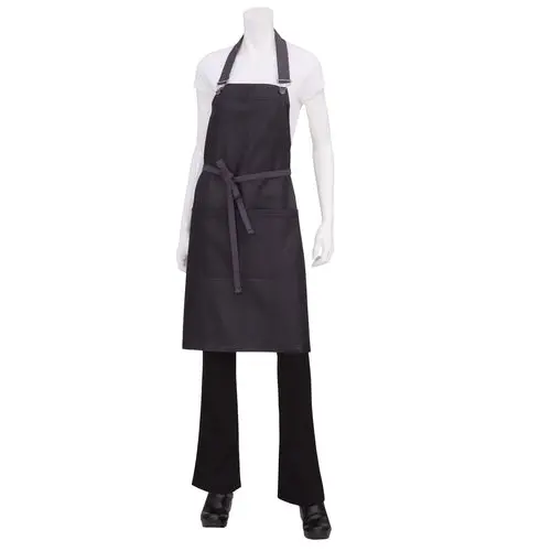 Chef Works Boulder Bib Apron – Purple & Black, 34" L × 30" W (Abwt051Pub0) 1