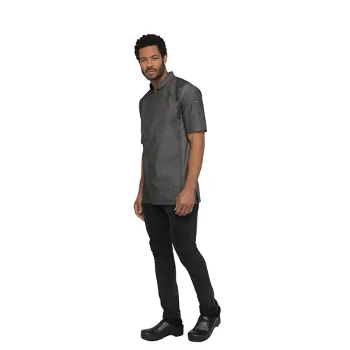 Chef Works Cez01-Blk-M Delancey Chef Coat – Short-Sleeve Black Uniform (Medium) 1