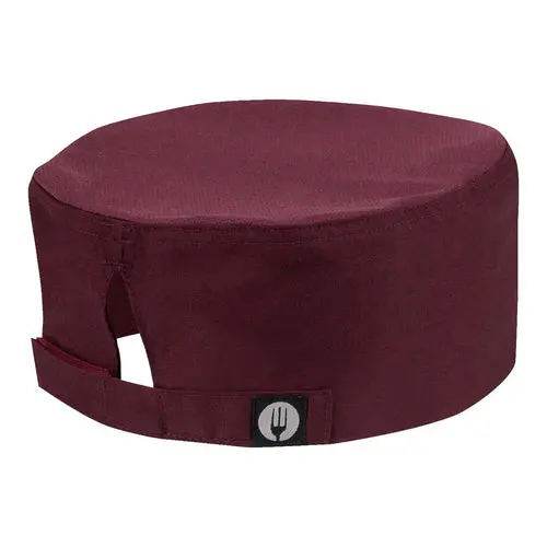 Chef Works Cool Vent Beanie Chef Hat – Merlot 1