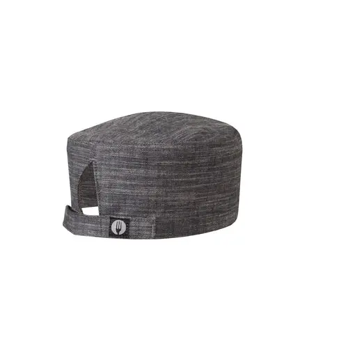 Chef Works Corvallis Beanie Chef Hat In Black And Steel Gray 1