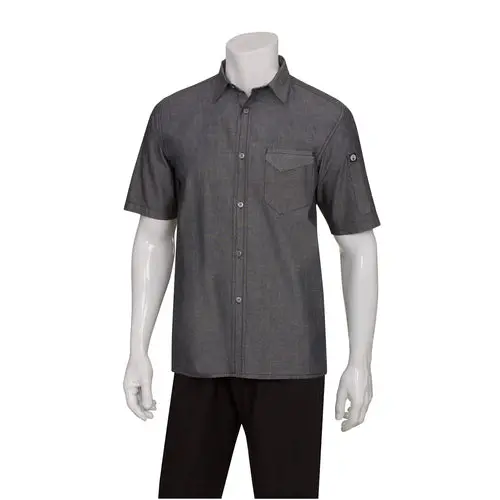 Chef Works Detroit-Style Hybrid Shirt For Men – Black, Xl, Performance Fabric 1