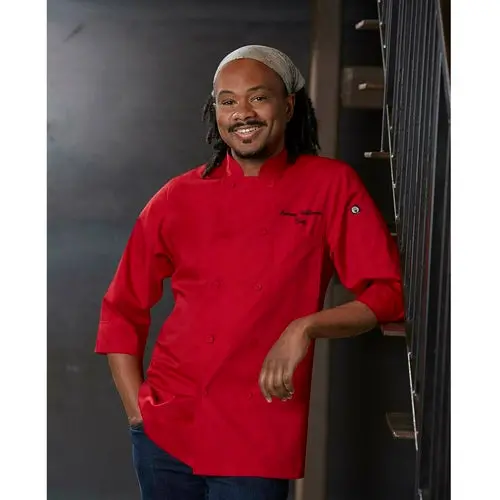 Chef Works Jlclgry4Xl Hartford Long-Sleeve Gray Chef Coat With Roll-Up Tabs – 4Xl 1