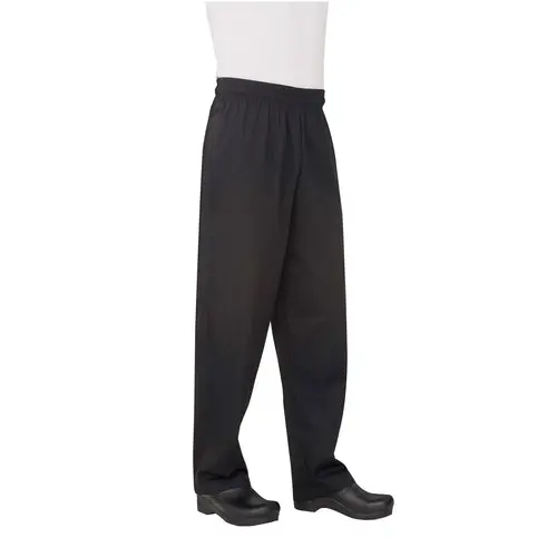 Chef Works Nbbp000Xl Solid-Black Essential Baggy Chef Pants – Size Xl 1