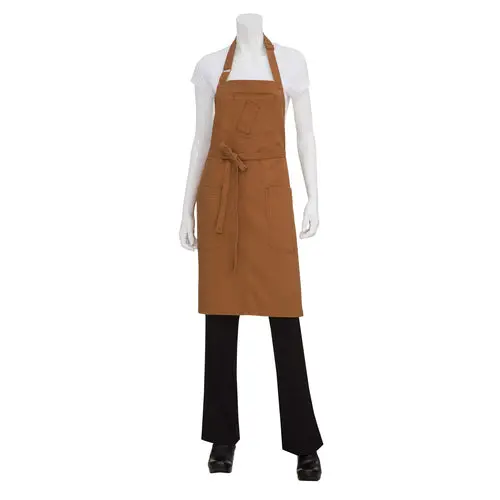 Chef Works Rockford Bib Apron – Nutmeg Color, 34" L × 30" W (Abkv053Ntm0) 1