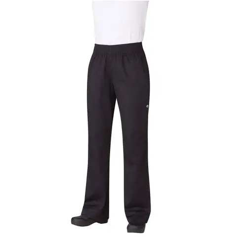 Chef Works Women'S Essential Baggy Pants With Elastic Waist – Black, Size 2Xl 1