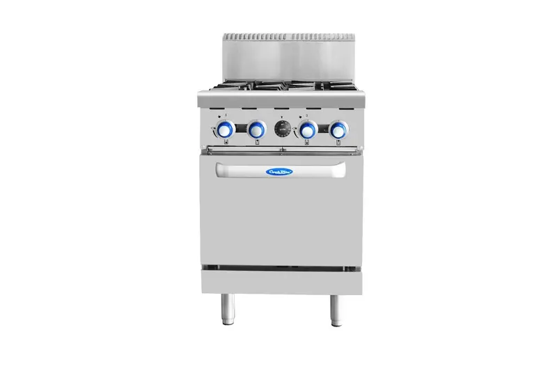 Cookrite At80G4B-O-Ng 112Mj/H 4-Burner Natural Gas Cooktop With Built-In Oven 1