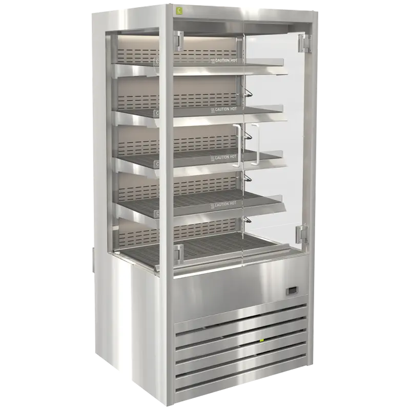 Cossiga Heated Open-Front Multideck Cabinet With Hinged Door – 900Mm Wide (Dtght9) 1