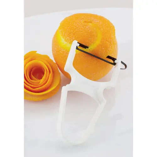 Dexter Russell 91500 Basics Y-Swiss Vegetable Peeler – White Polypropylene Handle 1
