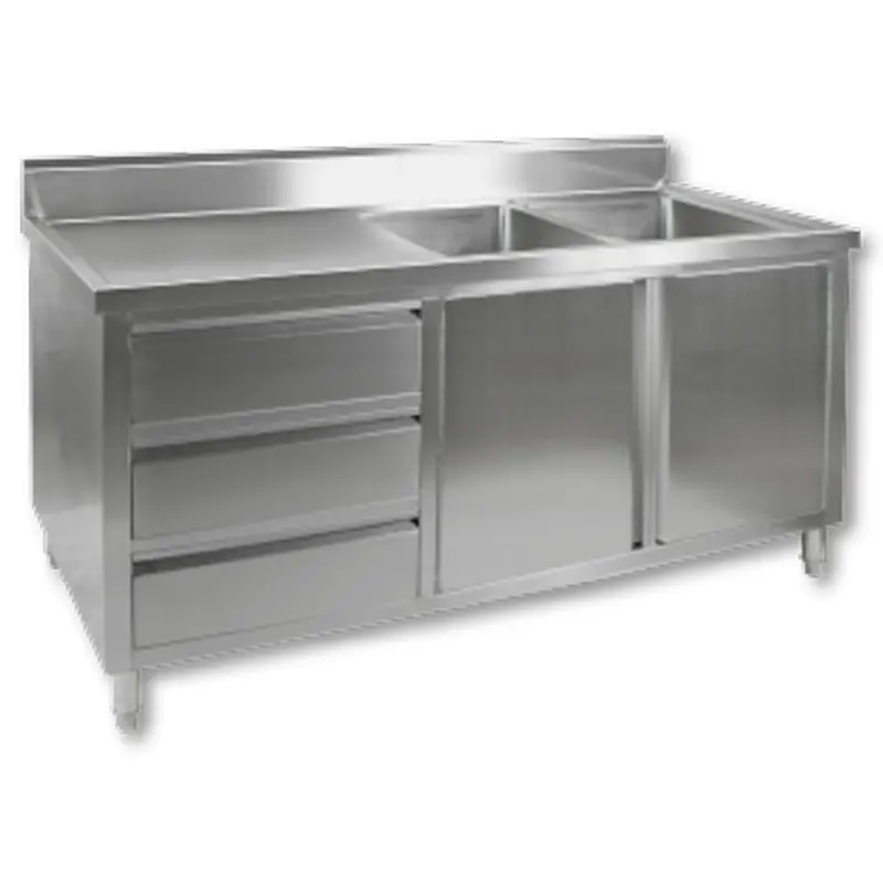 Double-Sink Kitchen Tidy Cabinet – 1800–2400 Mm, Adjustable Sink Placement 1