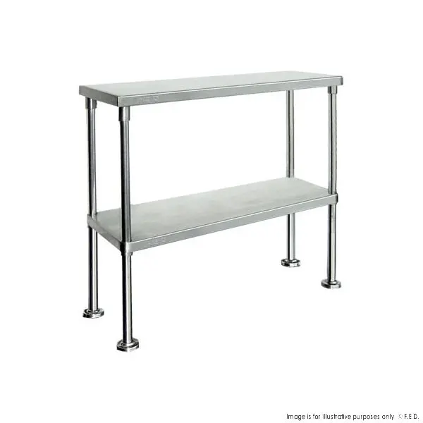 Double-Tier Stainless Overshelf – 1800Mm For High-Capacity Workspace 1