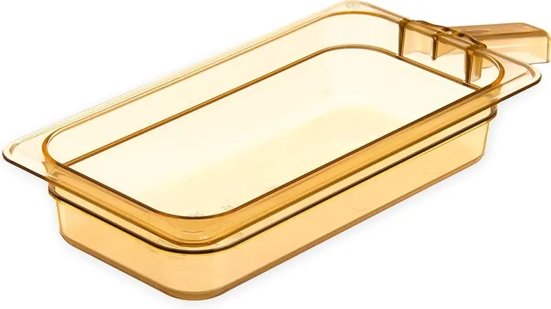 Duke Amber 1/3-Size Single-Handle Food Pan – 102Mm Depth, Pack Of 12 – 30861H13 1