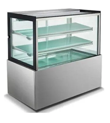 Ecd-48-2-Hc 48-Inch All-Glass Refrigerated Cake Display Cabinet – Two-Tier Design 1