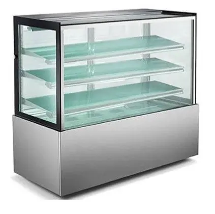 Ecd-71-3-Hc 72-Inch Four-Sided Glass Cake Display Refrigerator With Triple Shelving 1