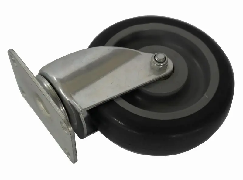 Enhanced 5" Four-Bolt Swivel Caster – Brake-Free, 44Mm × 73Mm Top Plate 1