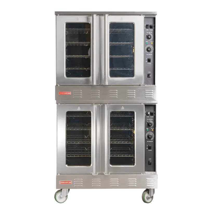Enhanced Egco-613-2 Double Deck Gas Convection Oven – 108,000 Btu, 120V Dual-Cavity Baking System 1