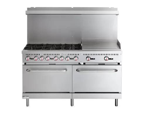 Er-6-24G 60-Inch Gas Range – 6 Burners, 24" Grill & Dual Ovens 1