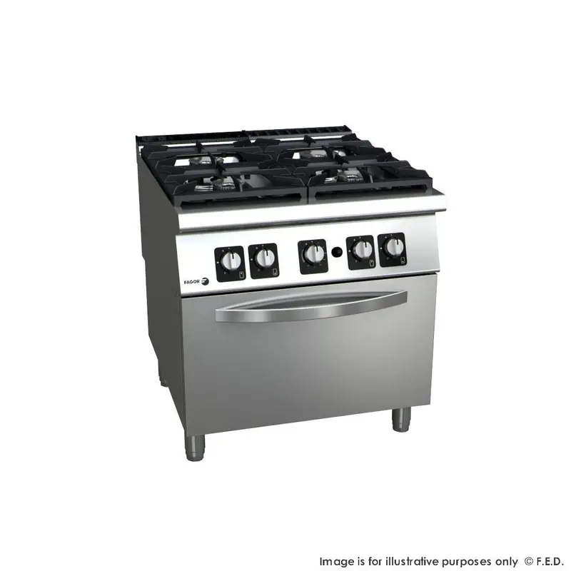 Fagor C-G941 Kore 900 Series Natural Gas 4-Burner Cooktop With Oven 1