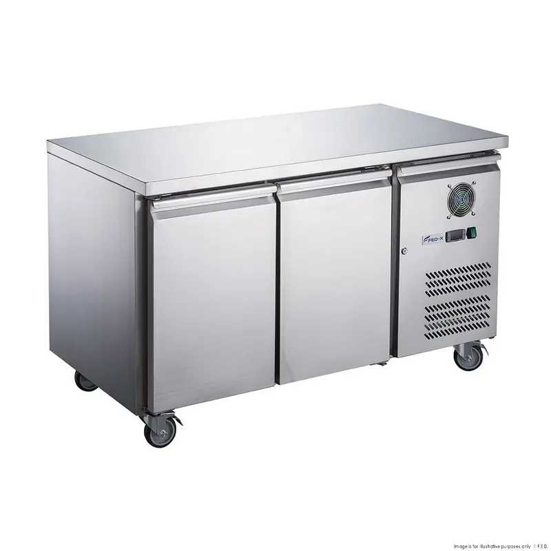 Fed-X Stainless Steel Two-Door Bench Refrigerator – Clearance Unit, Xub6C13S2V (Vic Stock) 1