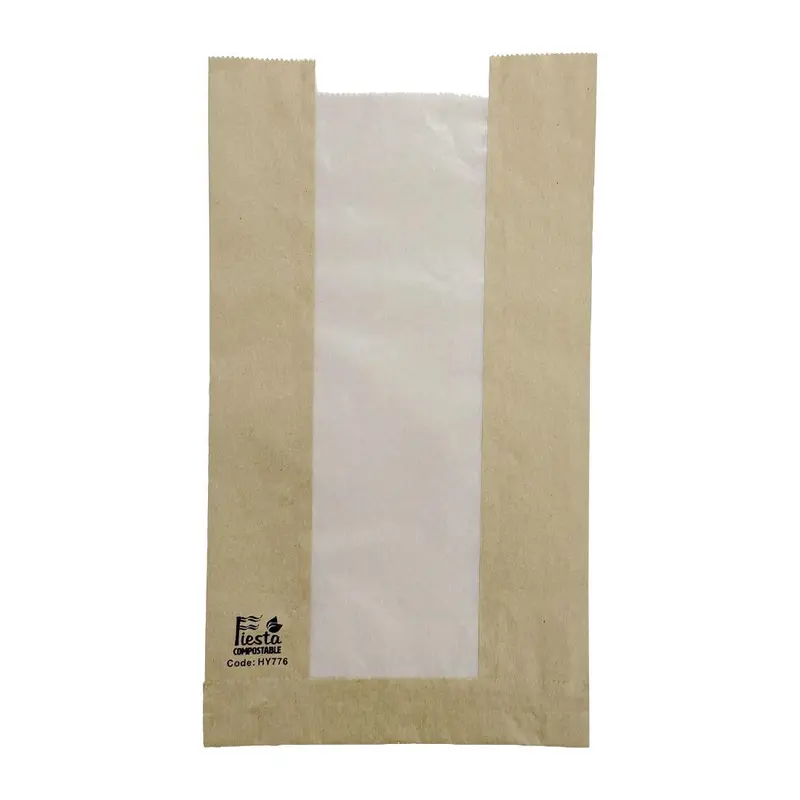 Fiesta Compostable Bread Bags – Glassine-Windowed, 320X180X40Mm, 1000-Pack (Hy776) 1
