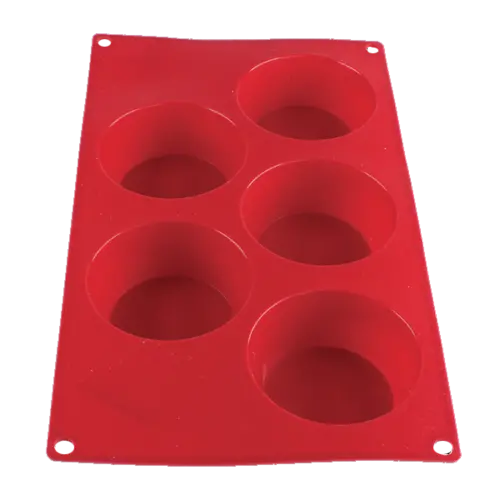 Five-Cavity Muffin Silicone Mold – 4.57 Oz Per Cavity – Thunder Group Plbm003S 1