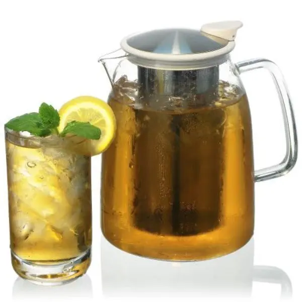 Forlife Mist Iced Tea Jug – 68Oz Glass Pitcher With Basket Infuser 1