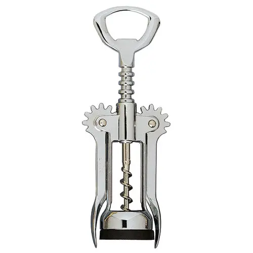 Franmara 2040-C Chrome-Plated Wing Corkscrew With Auger Worm (6.625" Length) 1