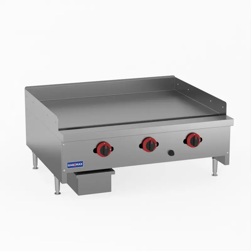 Gasmax Three-Burner Natural Gas Griddle – Rgt-36E 1