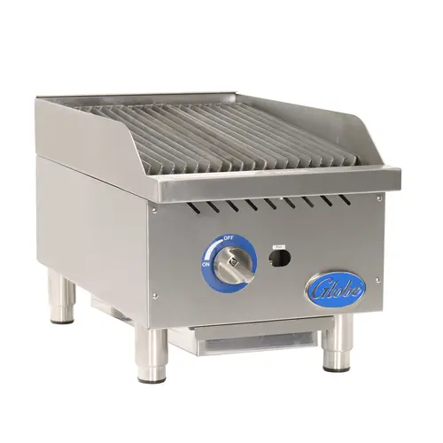 Globe Gcb15G-Cr 15-Inch Cast Iron Radiant Gas Charbroiler (40,000 Btu) 1