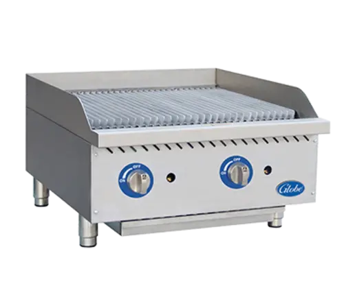 Globe Gcb24G-Rk 24-Inch Gas Charbroiler With Char Rock Kit 1