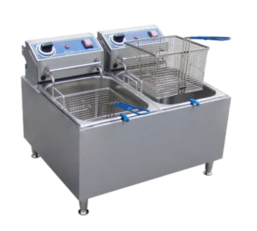 Globe Pf32E Dual-Tank Electric Countertop Fryer – 32 Lb Oil Capacity 1