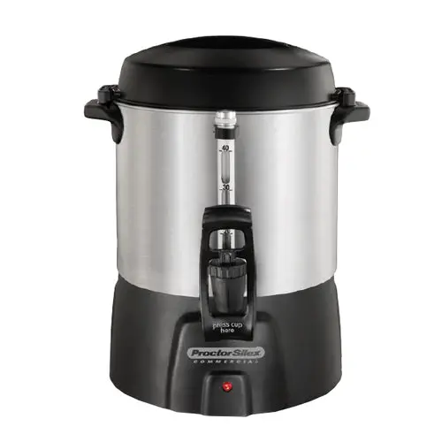 Hamilton Beach 45040R 40-Cup Brushed Aluminum Commercial Coffee Urn 1