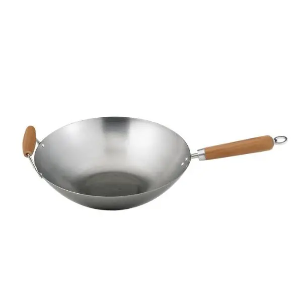 Helen Chen Hand-Hammered Carbon Steel Wok – Traditional Stir-Fry Pan 1