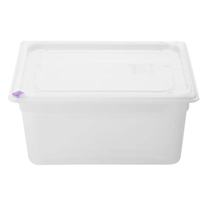 Hygiplas Click Pp Half-Size Gn Food Box With Clip-On Lid & 7 Colour Options – 150Mm Depth, 8.9L, 4-Pack (Fz090) 1