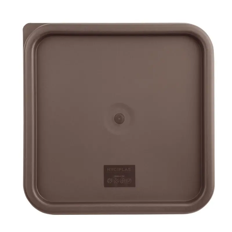 Hygiplas Fx142 Brown Lid For Large Square Food Storage Container 1