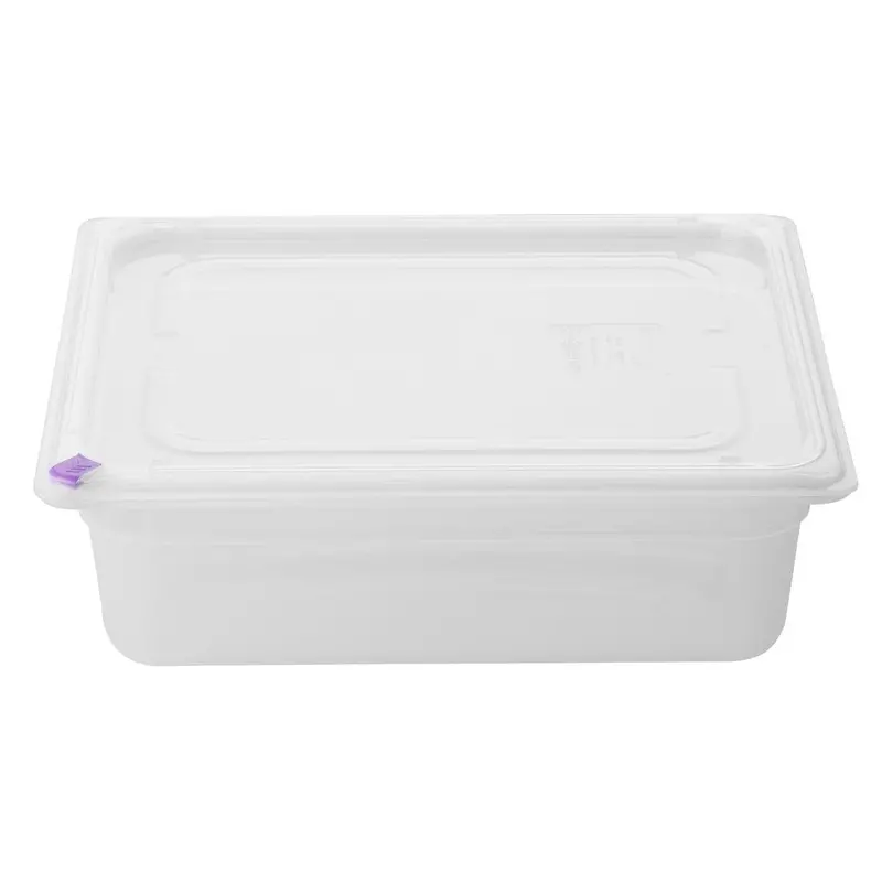 Hygiplas Fz089 Click-Seal Gn 1/2 Container – 5.9L, 100Mm Depth, 4-Pack W/ Color Clips 1