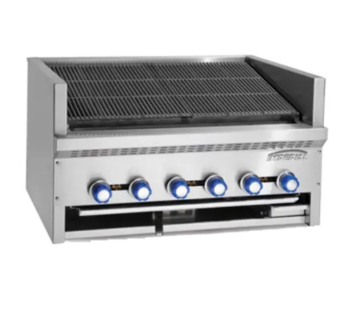 Imperial Iab-60 60-Inch Countertop Gas Radiant Charbroiler For Steakhouse Use 1