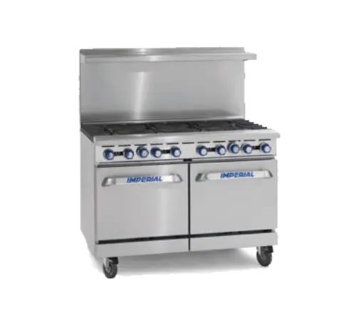Imperial Ir-4-Rg24-C-Xb 48" Gas Range: 4 Burners + 24" Raised Griddle/Broiler + Convection Oven + Cabinet Base 1