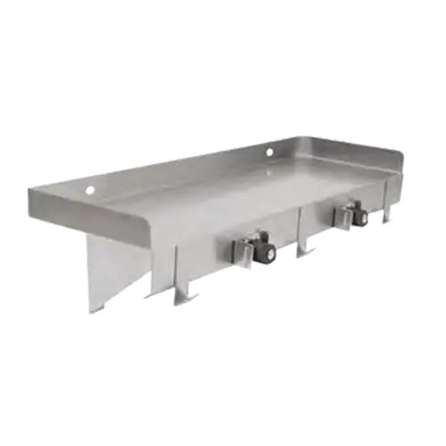 John Boos Pb-Mss824-X Stainless Steel Wall-Mount Shelf — 24" X 8", Equipped With Hooks & Storage Holders 1