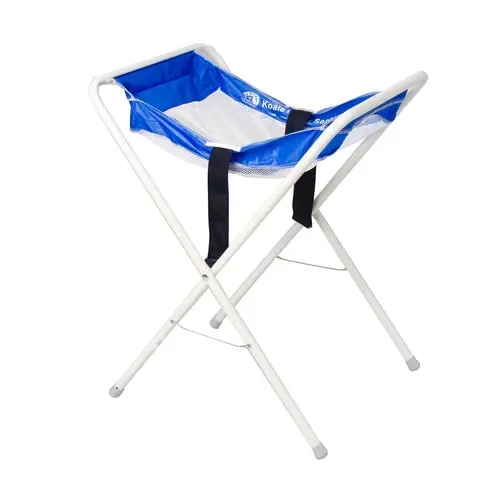Koala Kare Folding Infant Carrier Stand – Blue/White Kradle Seat For On-The-Go Use 1