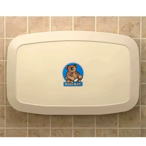 Koala Kare Horizontal Wall-Mount Baby Changing Station – Cream-Colored Fold-Down Unit 1