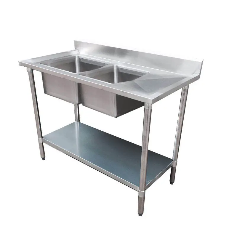 Left-Handed Double-Sink Modular Workbench – 1800×700×900Mm 1